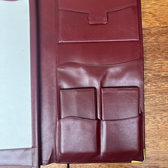 Cartier Vtg Burgundy Leather document notepad portfolio #luxury #office #preppy - Picture 6 of 15